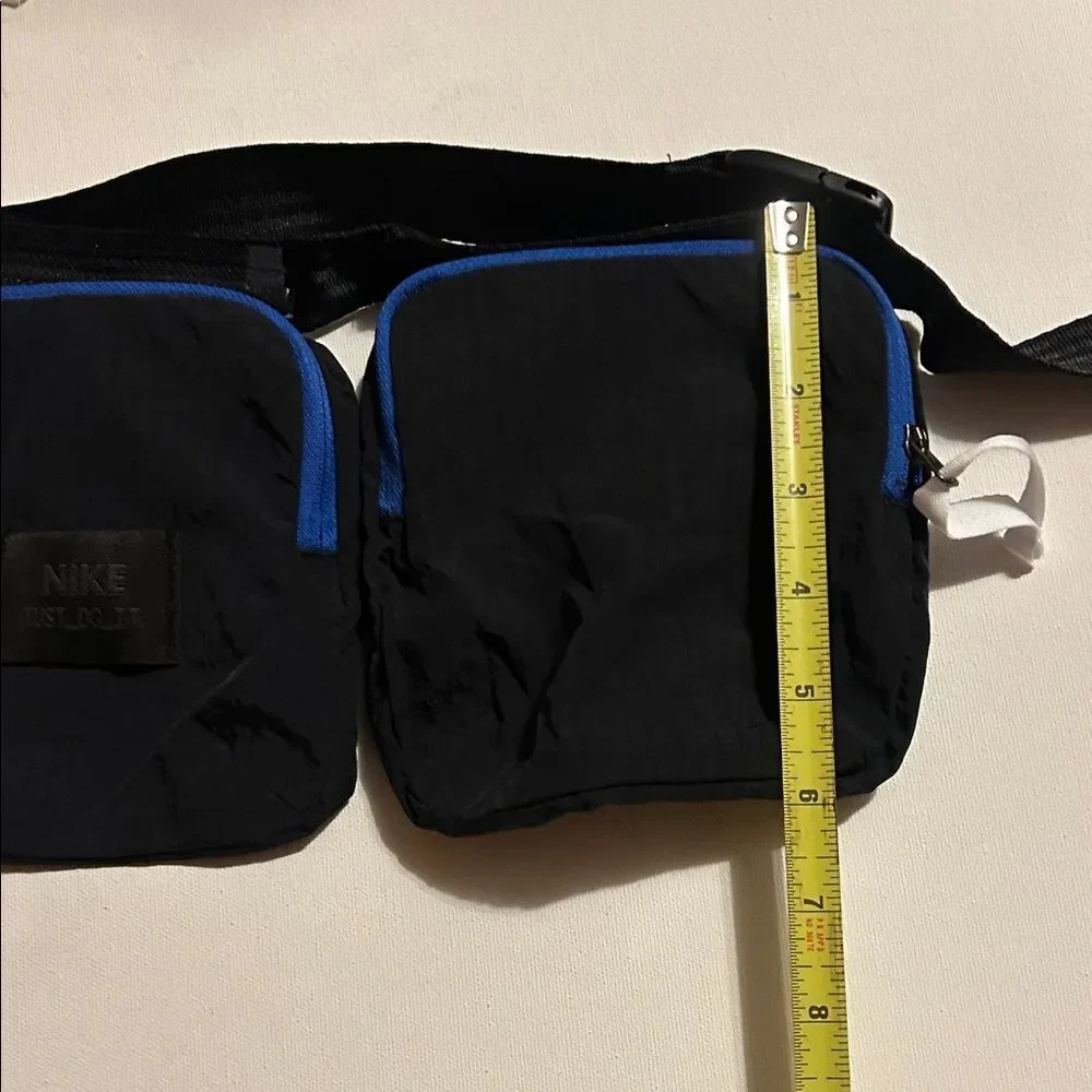 Nike Black Belt Bag with Blue Trim